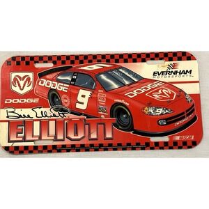 Vintage 2001 NASCAR License Plate BILL ELLIOTT Dodge Evernham New